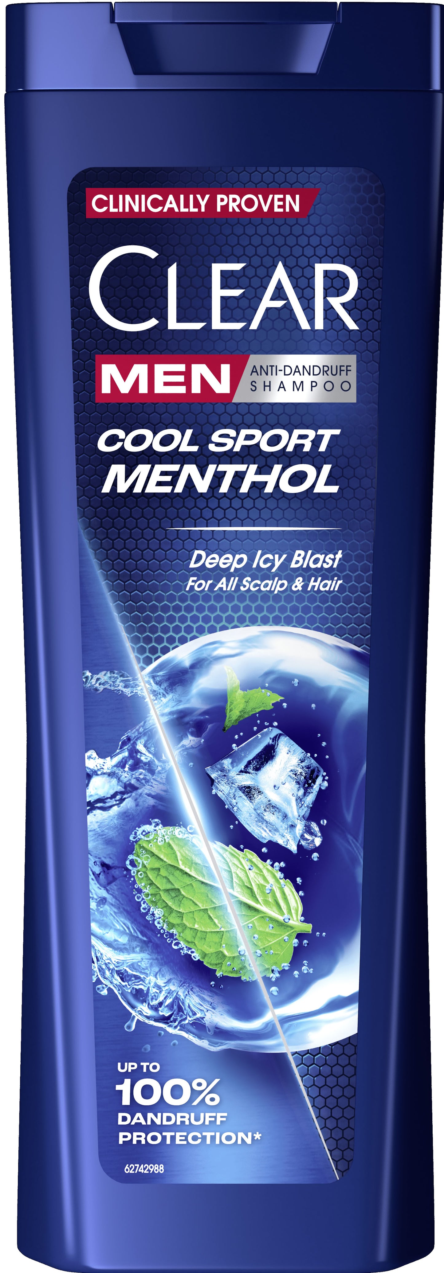 Clear Men Ice Menthol Freshness Anti-Dandruff Shampoo, 360 mL