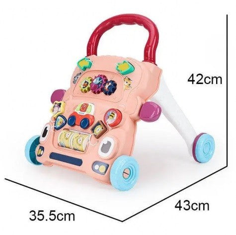 67127 Musical Push Walker with Activity Center, Shape Sorter, Light, Songs & Stories - Image 2