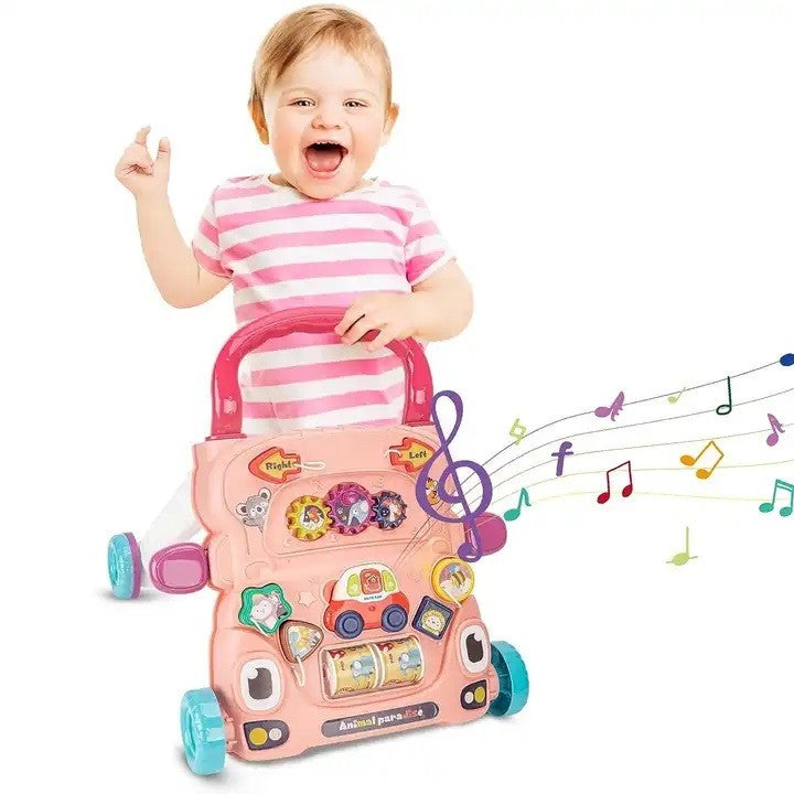 67127 Musical Push Walker with Activity Center, Shape Sorter, Light, Songs & Stories - Image 3