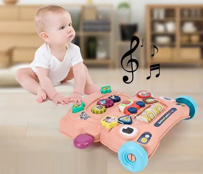 67127 Musical Push Walker with Activity Center, Shape Sorter, Light, Songs & Stories - Image 4