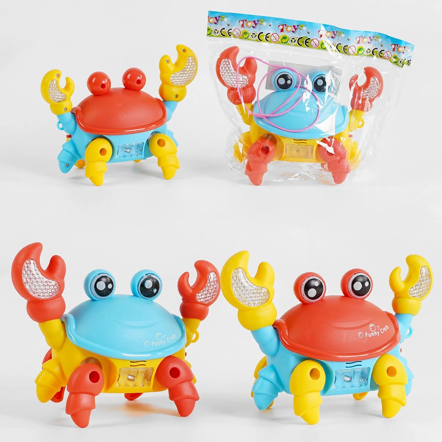 Toys 022 Crab Push-Along Toy in Bag