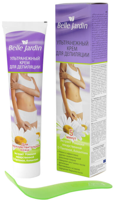 Belle Jardin Ultra-Gentle Depilatory Cream with Chamomile Extract, 75 mL