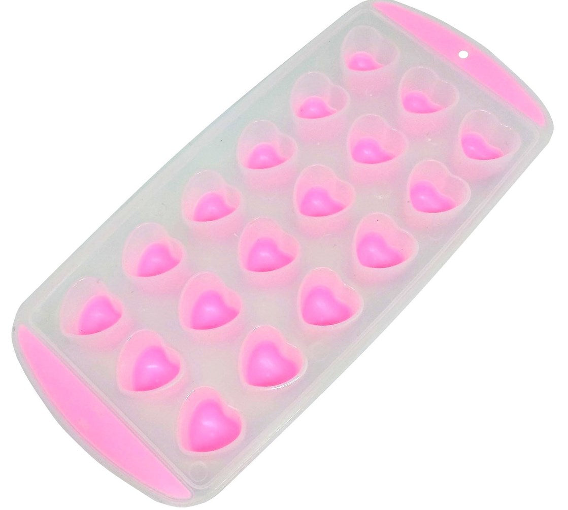 Douba Hearts Ice Cube Tray with Silicone Base