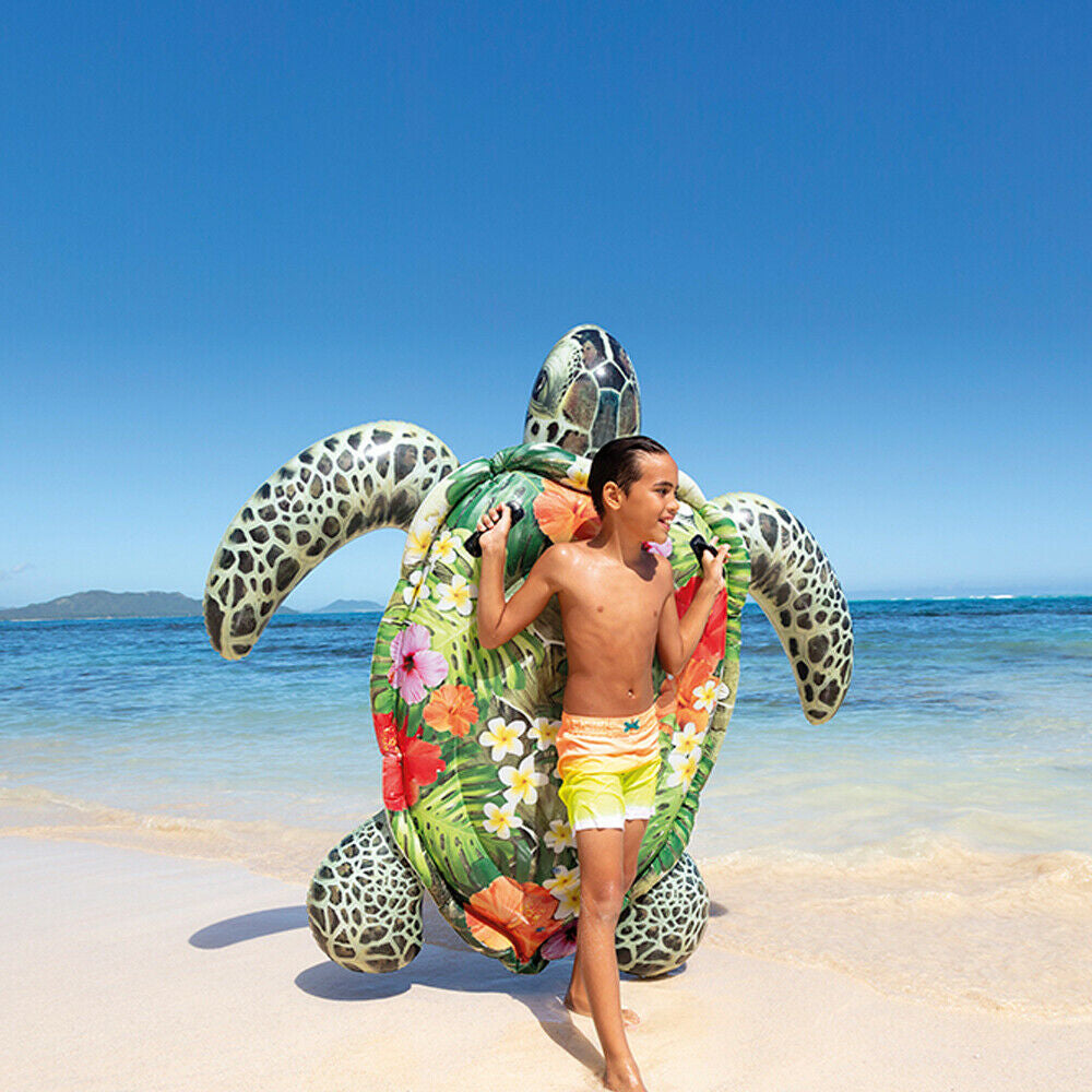 Intex 57555 Turtle Inflatable Air Mattress for Ages 3+, 191 x 170 cm - Image 4