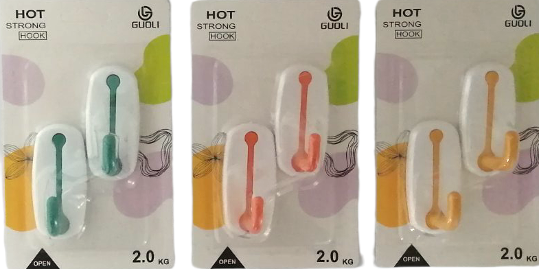 Stenson R25791 Self-Adhesive Hooks, 2 pcs