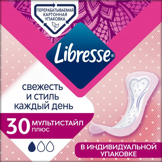 Libresse Daily Fresh Plus Panty Liners, 30 pcs