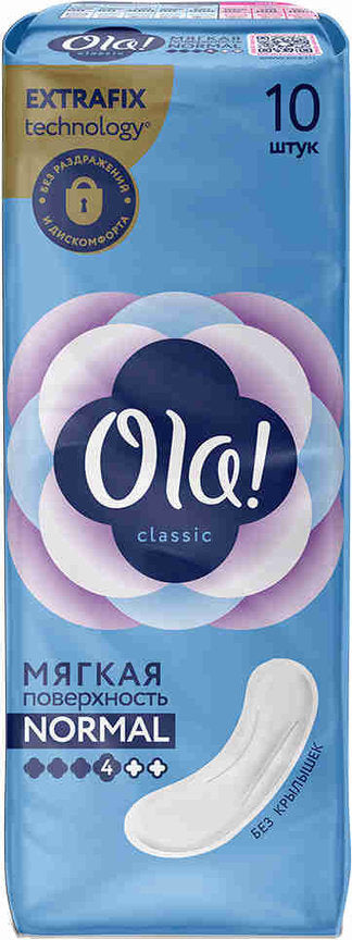 Ola! Women's Classic Normal Sanitary Pads, 10 pcs