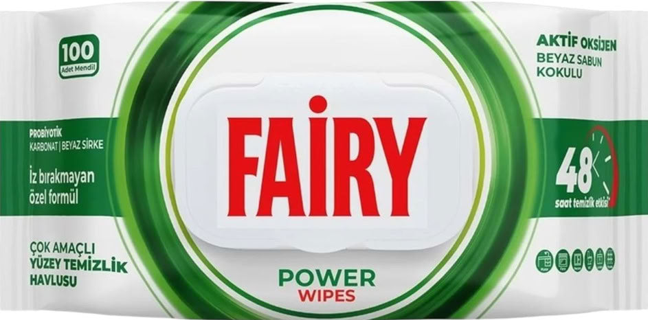 Fairy Power Wet Cleaning Wipes, 100 pcs