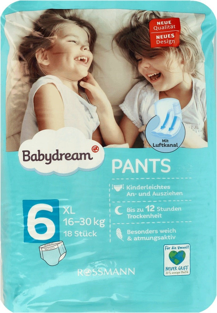 Babydream Size 6 Baby Pull-Up Diaper Pants, 16-30 kg, 18 pcs