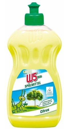 W5 Eco Citrus Dishwashing Liquid, 500 mL