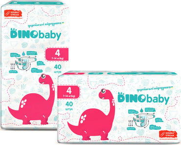 Dino Baby Size 4 Baby Diapers, 7-14 kg, 40 pcs - Image 2