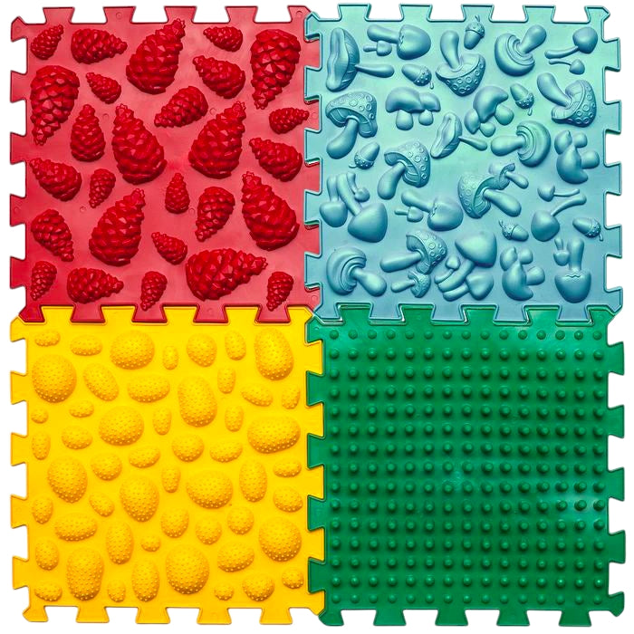 Ortek Mix Puzzle Massage Mat, 4 pcs