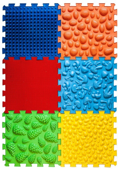 Ortek Mix Puzzle Massage Mat, 6 pcs