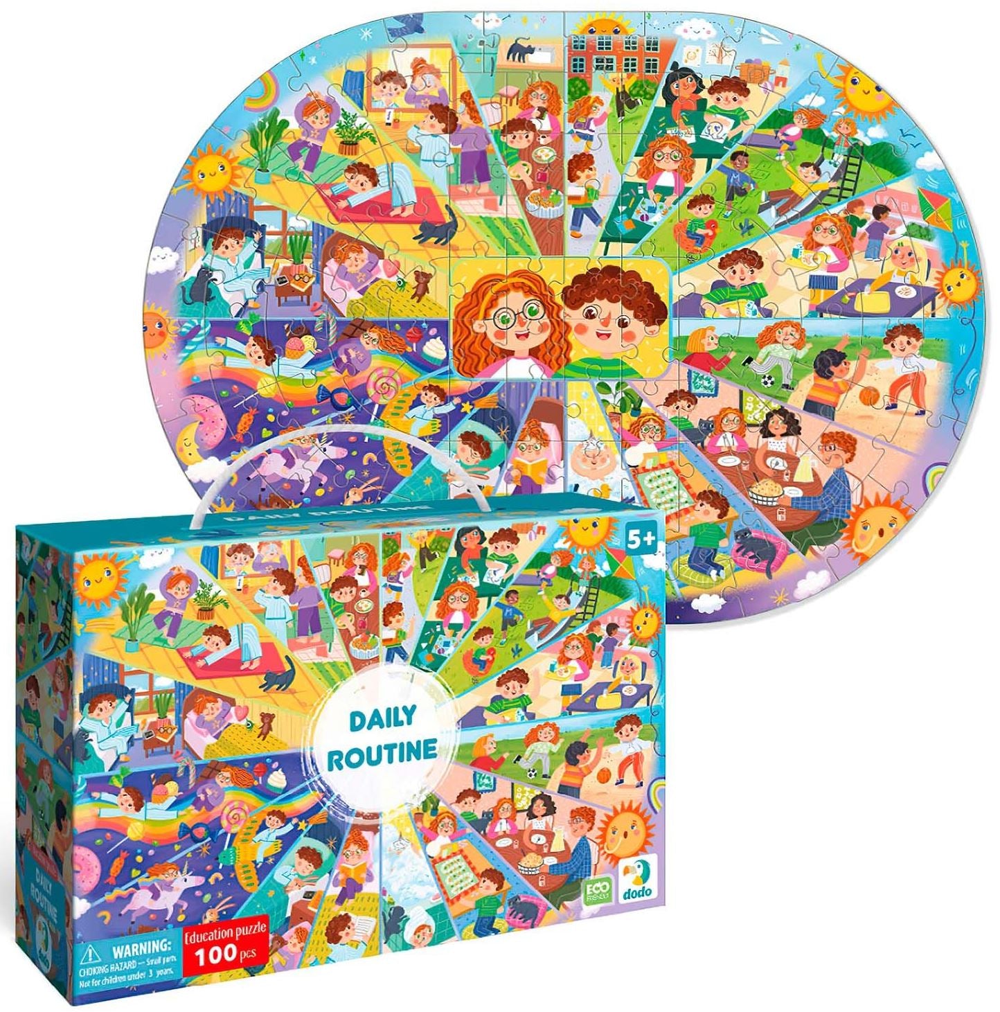 Dodo 300619 Daily Routine Puzzle, 100 pcs