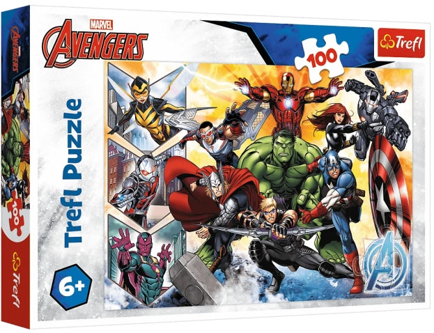 Trefl 16431 Marvel Avengers Power Puzzle, 100 pcs