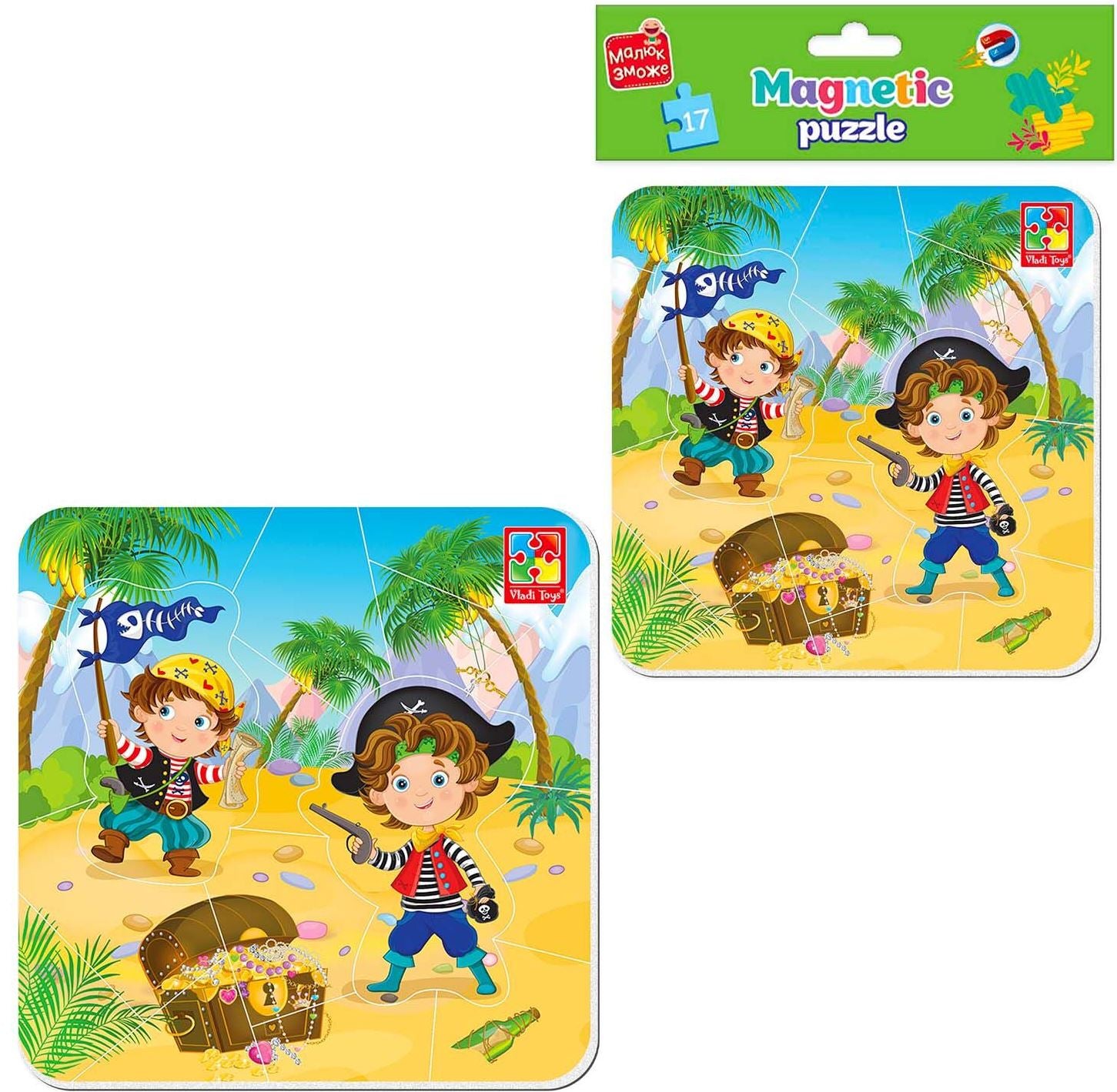 Vladi Toys VT3204-20 Pirates Magnetic Puzzle