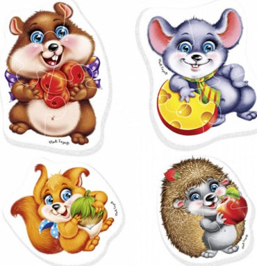 Vladi Toys VT1106-89 Fluffy Friends 4-in-1 Puzzle - Image 2