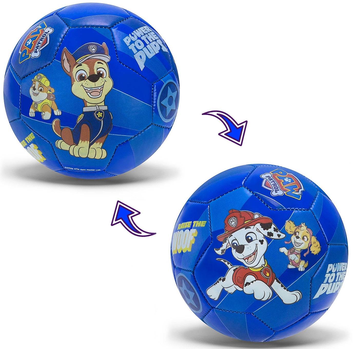 PP2509 No. 2 Paw Patrol Blue Soccer Ball, 100 g
