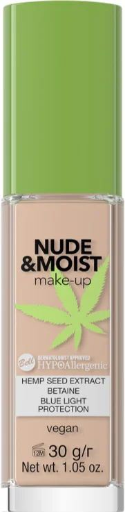 Bell Nude & Moist 04 Natural Tan Hypoallergenic Foundation, 30 g