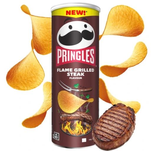 Pringles Flame Grilled Steak Potato Chips, 165 g - Image 2