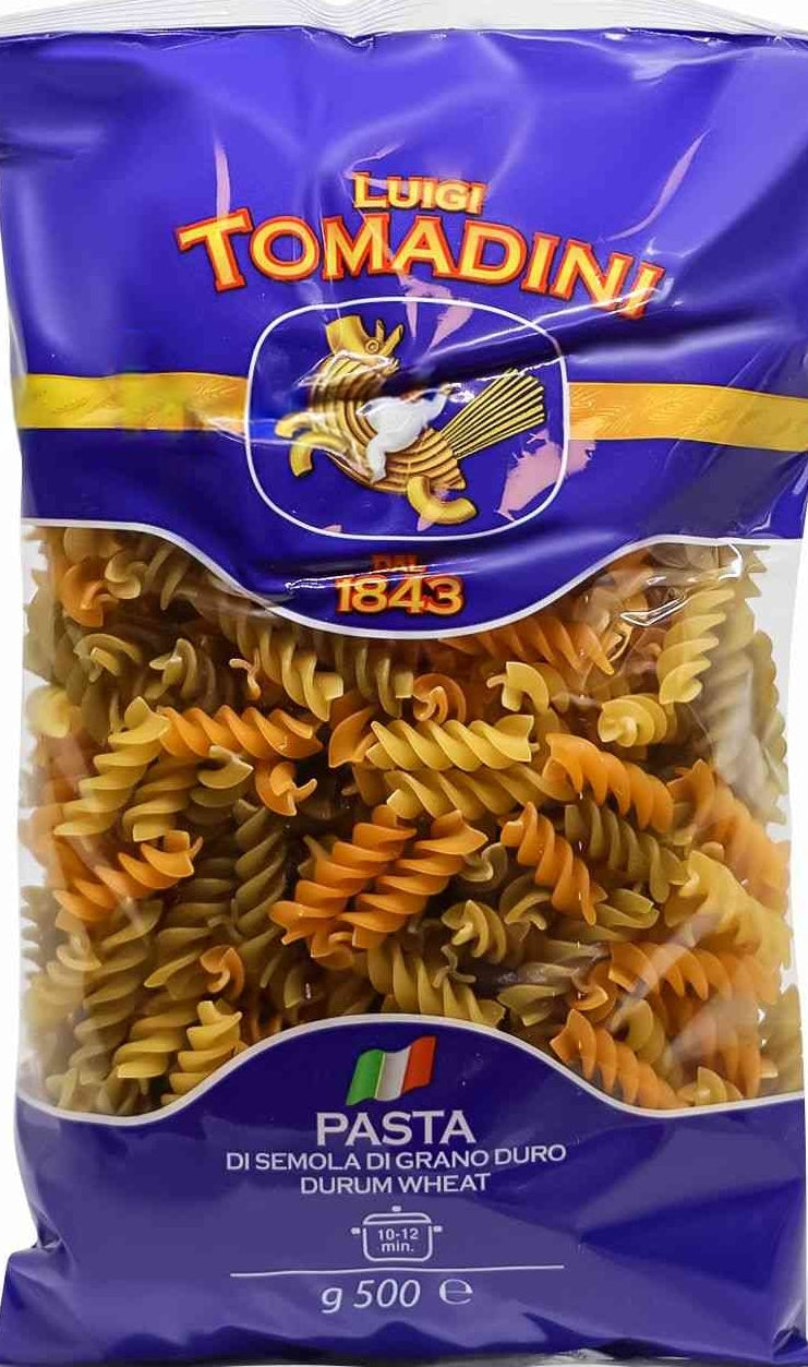 Luigi Tomadini Fusilli Tricolore Pasta, 500 g
