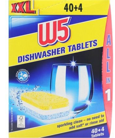 W5 Dishwasher Tablets, 44 pcs (Price per 1 pc)
