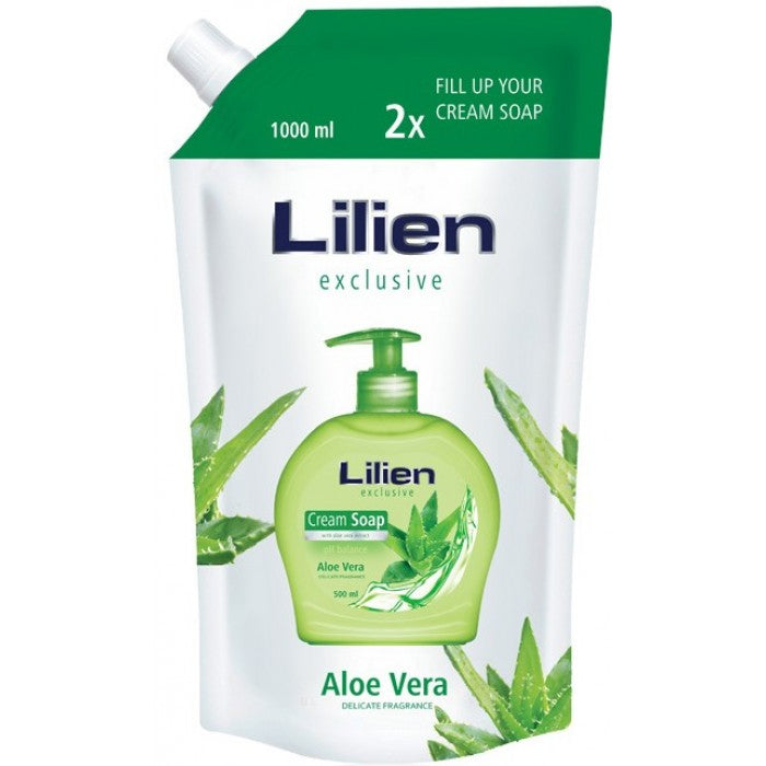 Lilien Aloe Vera Liquid Cream Soap Refill Pouch, 1 L