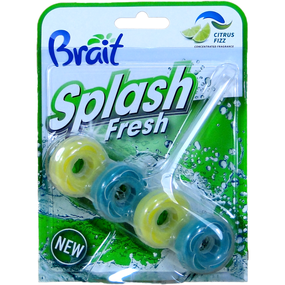 Brait Citrus Fizz Toilet Rim Block, 40 g