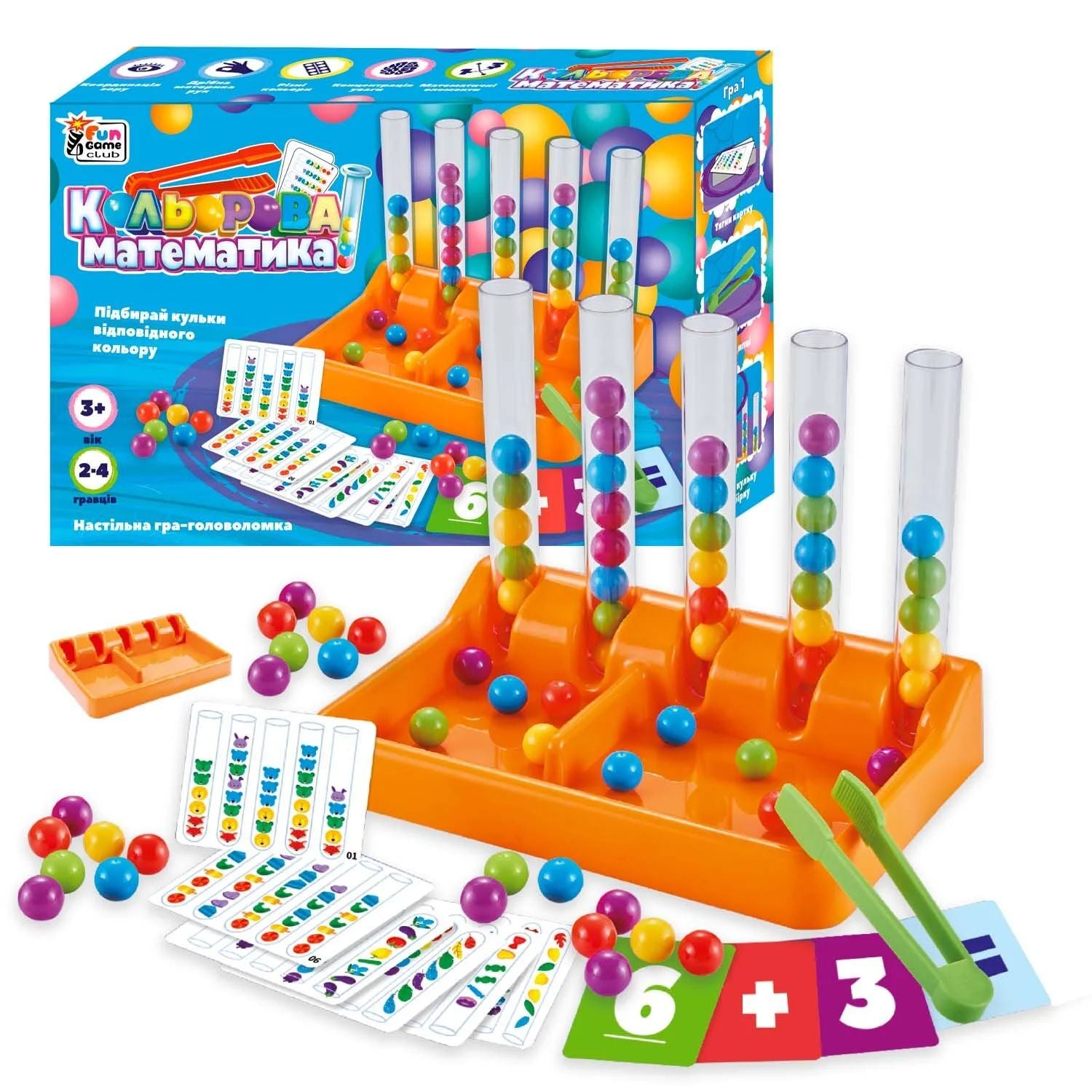 4 Fun Game Club Color Math 75054 Board Game