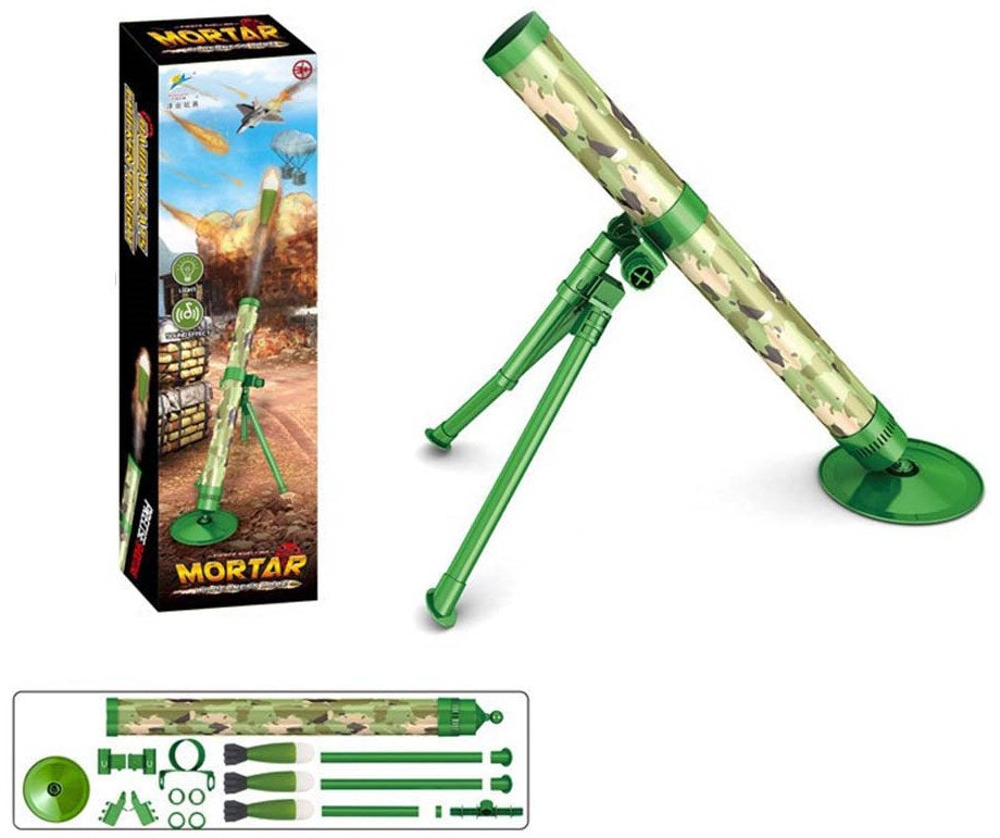 S 858-055 A Mechanical Toy Mortar with 3 Shells