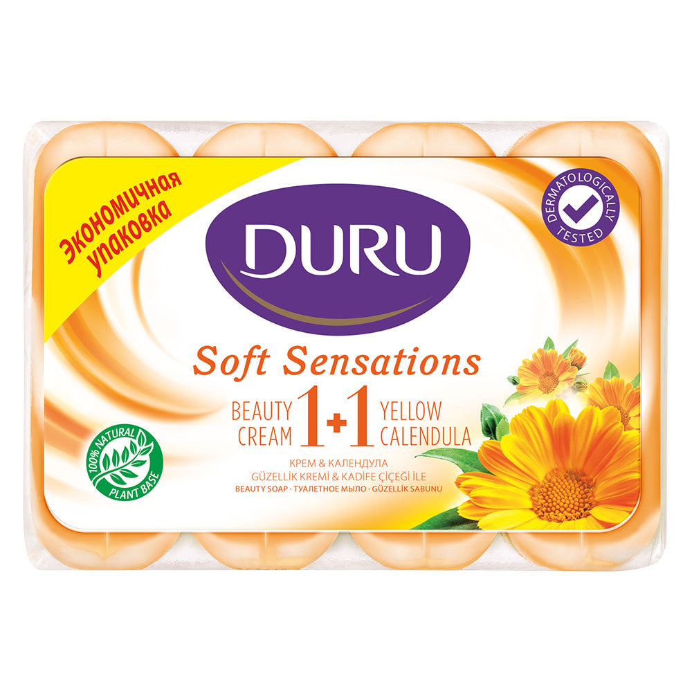 Duru Soft Sensations 1+1 Calendula Bar Soap, 4 x 80 g
