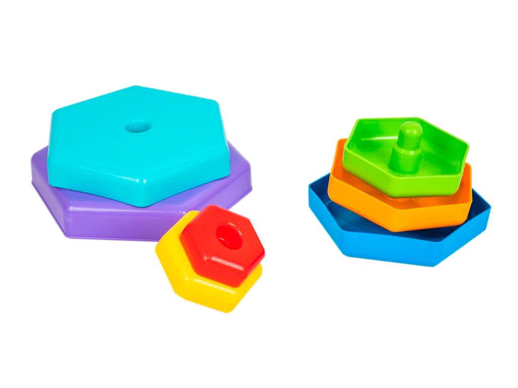 Tigres 39363 Rainbow Stacking Ring Toy in Box - Image 3