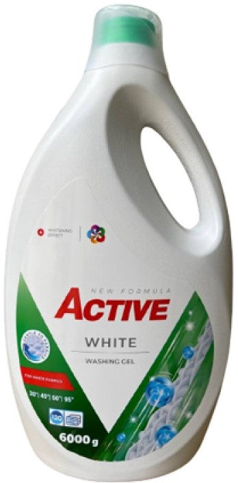 Active White Laundry Detergent Gel, 120 Loads, 6 kg