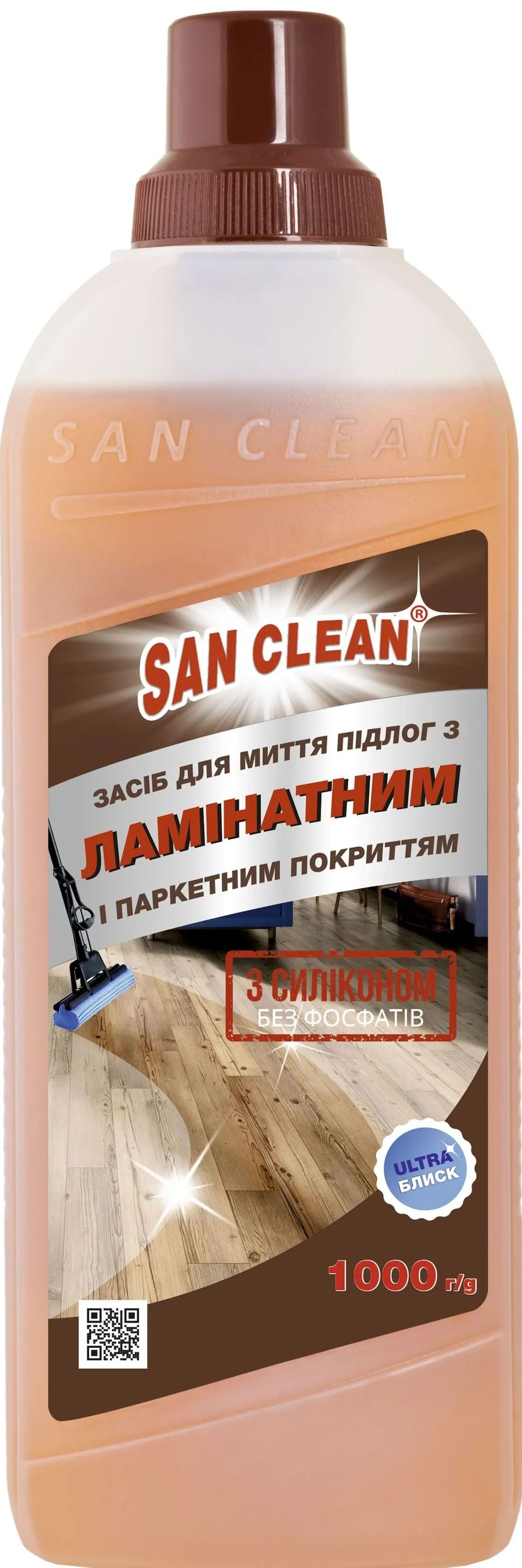 San Clean Parquet & Laminate Floor Cleaner, 1 L