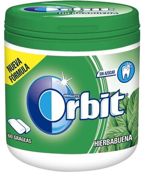 Orbit Spearmint Chewing Gum Jar, 60 pcs, 84 g