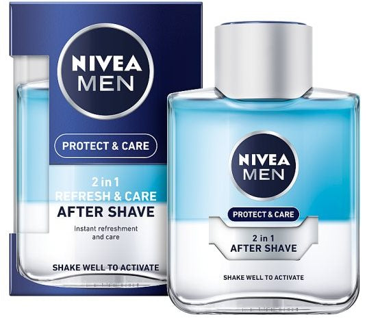 Nivea Protect & Care 2-in-1 Refresh & Care Aftershave Lotion, 100 mL