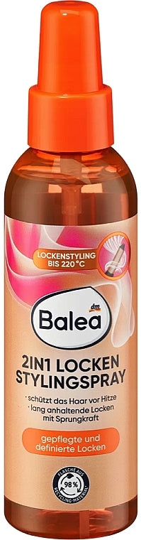 Balea 2-in-1 Heat Protection & Curl Hold Hair Spray, 150 mL