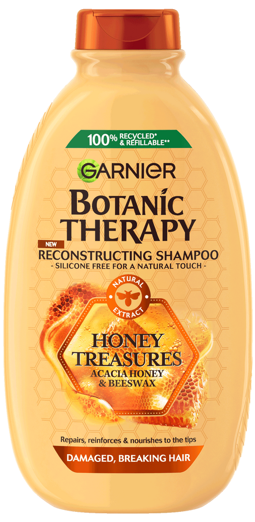 Garnier Botanic Therapy Honey & Beeswax Shampoo for Very Damaged & Split-End Hair, 400 mL