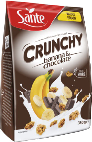 Sante Crunchy Banana & Chocolate Muesli, 350 g