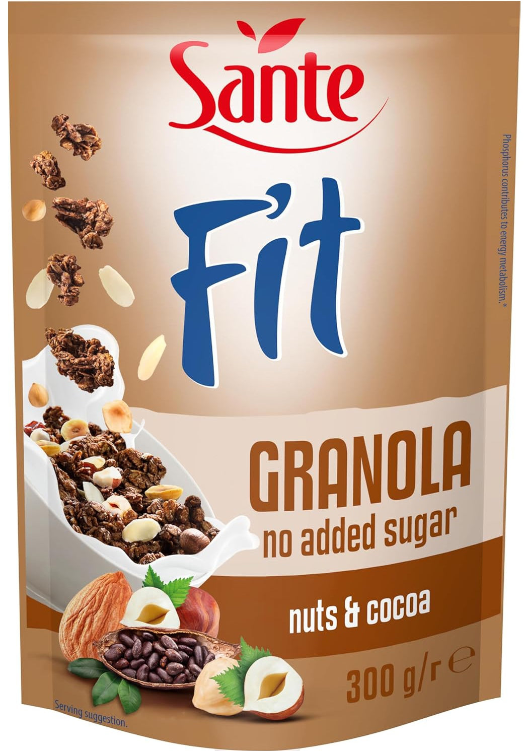 Sante Fit Granola with Nuts & Cocoa, No Added Sugar, 300 g