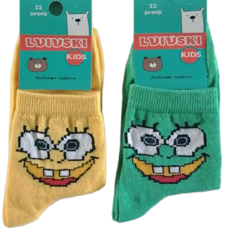 Lvivski Kids Cartoon Socks, Size 22