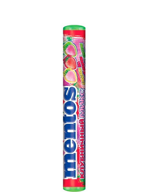 Mentos Strawberry Mix Chewy Dragees, 37 g - Image 2