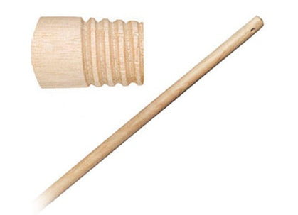 Threaded Wooden Mop Handle, 120 cm
