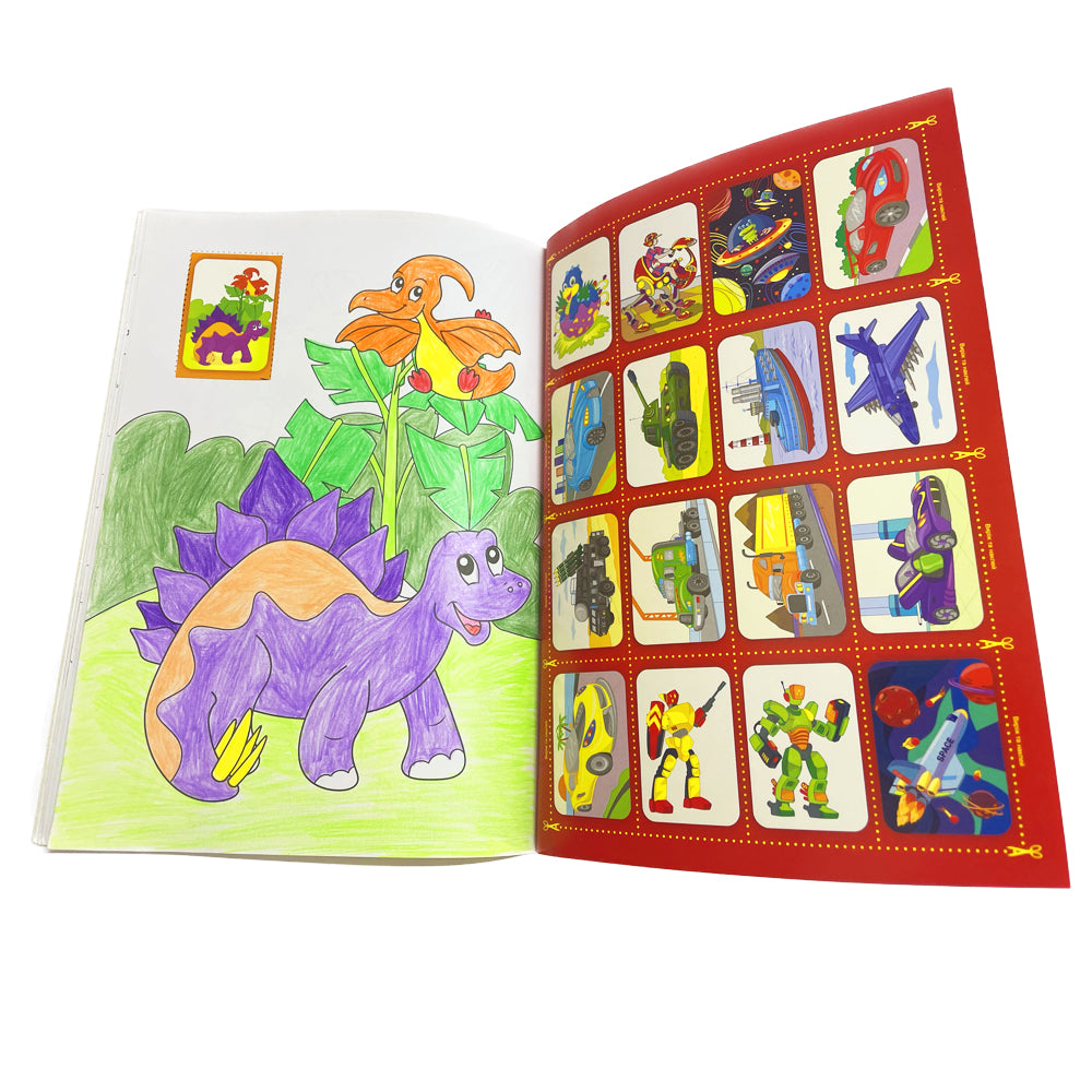 Apelsyn RM-65 Kids' Coloring Book with Stickers, 64 Pages, Assorted Designs - Image 2