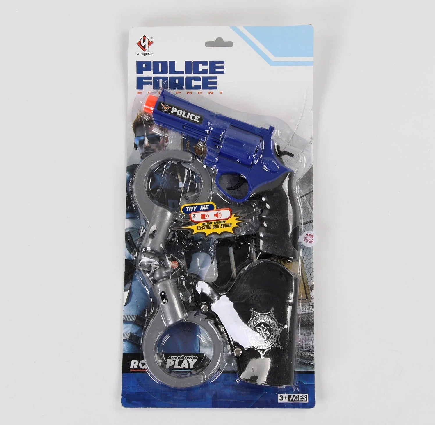 Police Force P030A Battery-Operated Toy Pistol with Accessories