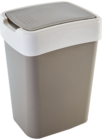 Aleana Euro 122066 Trash Bin, Assorted Colors, 10 L