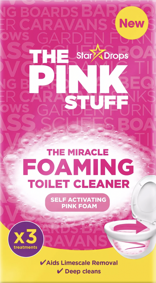 The Pink Stuff Toilet Cleaning Powder, 3 x 100 g