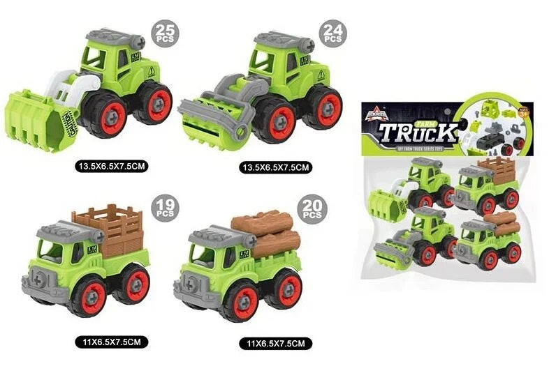 LY 028 Truck Farm Construction Vehicle Set, 4 pcs