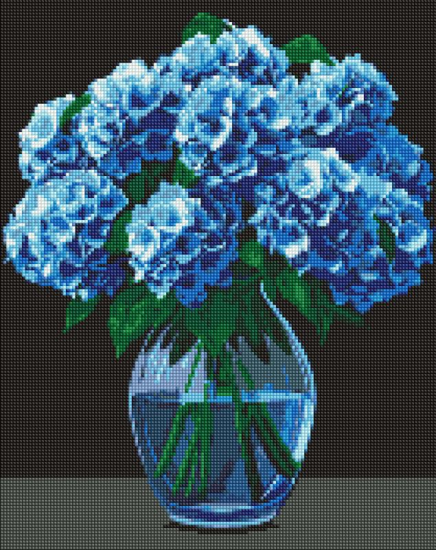 Ideyka AMO8001 Hydrangea Bouquet Diamond Mosaic Craft Set, 40 x 50 cm