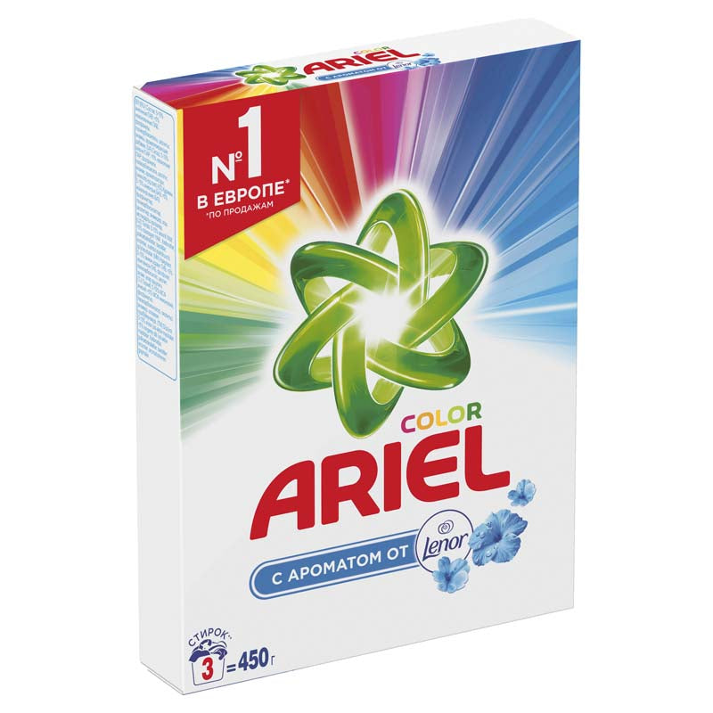 Ariel Automatic Color Touch of Lenor Fresh Laundry Detergent Powder, 450 g